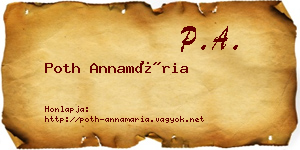 Poth Annamária névjegykártya